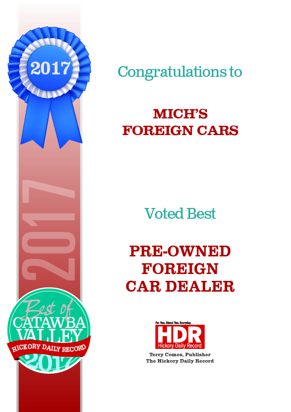 Michs Foreign Cars Award